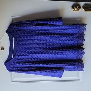 Ladies 3/4 Sleeve Blouse Color Blue